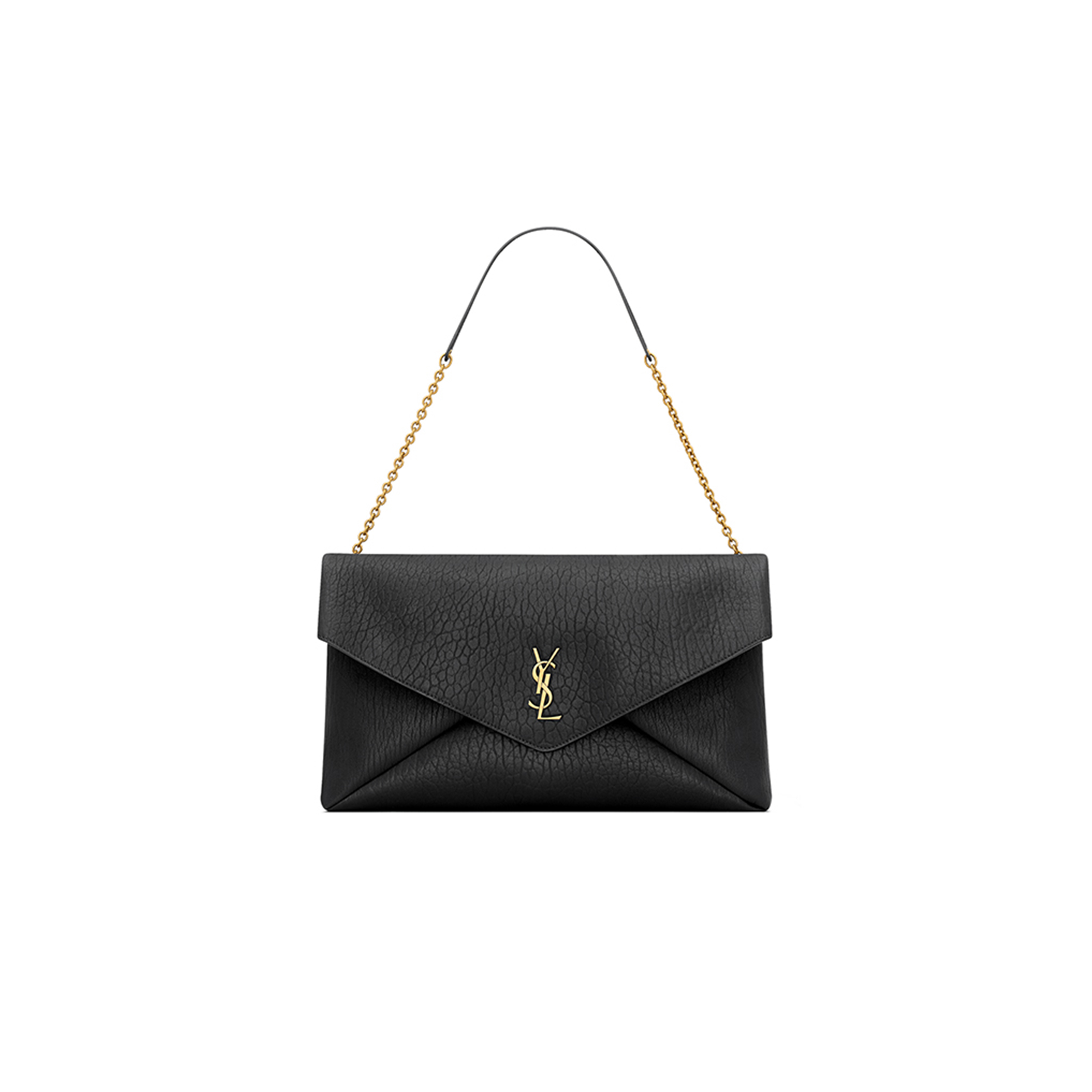 YSL CASSANDRE XL LAMBSKIN ENVELOPE WITH CHAIN 841702AACYT1000 (35*22*4.2cm)